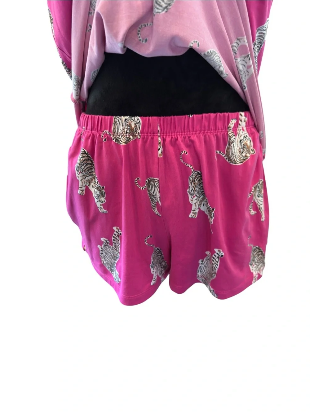 Joyspun Tiger Print Pajama Set Vibrant Loungewear Hot Pink Soft M/S Mix